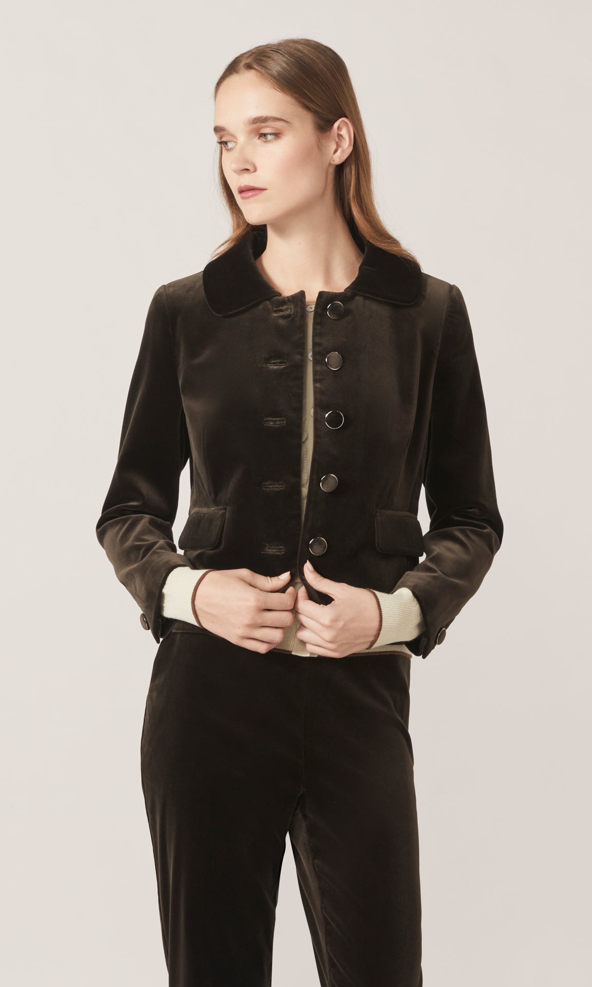 Prince Cropped Jacket Ice Chocolate