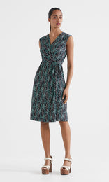 Erba Wrap Dress Teal