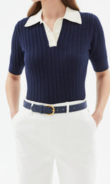 Breve Suede Belt 30mm Flag