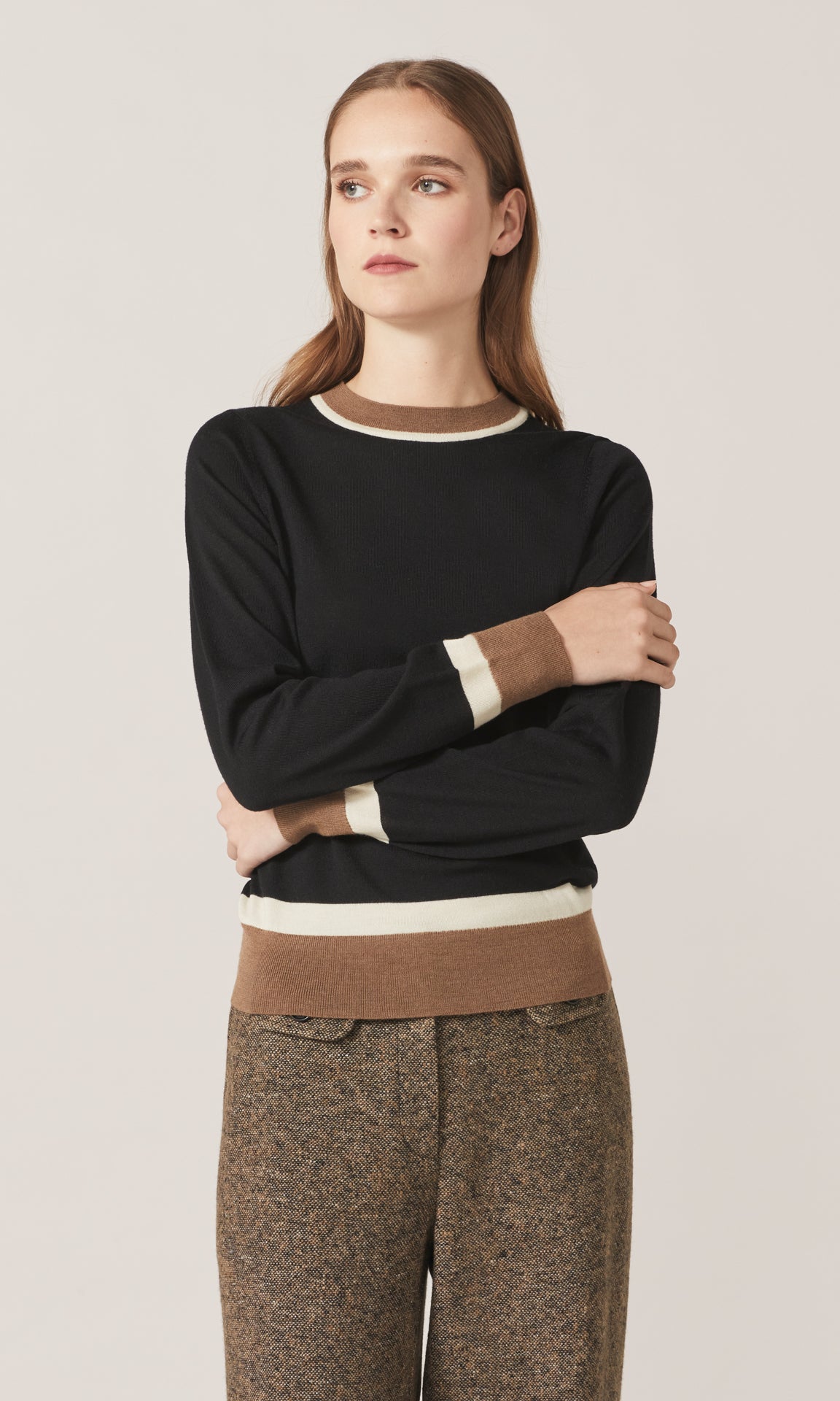 Exeter LS Merino Crew Black