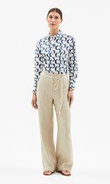 Aria Shirt Blue /Ivory