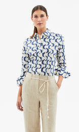 Aria Shirt Blue /Ivory