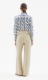 Aria Shirt Blue /Ivory