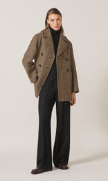 Chevrone Coat Camel