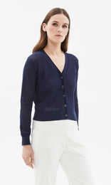Imperia Vee Cardigan Navy