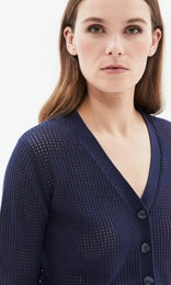 Imperia Vee Cardigan Navy
