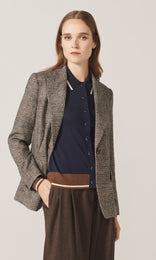 Drummond Plaid Blazer Chocolate