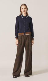 Exeter Collared Cardigan Navy