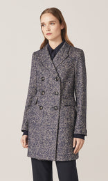 Delphine Coat Navy/Stone