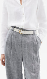 Breve Suede Belt 30mm White
