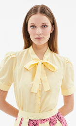 Anvers S/Sleeve Bow Shirt Butter