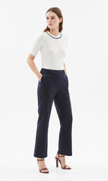 Rapallo S/Sleeve Crew Ivory /Navy