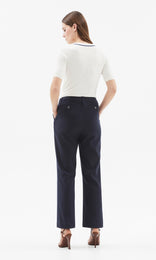 Rapallo S/Sleeve Crew Ivory /Navy