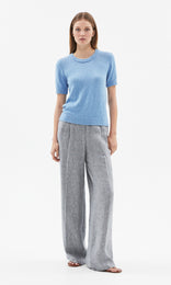 Vela S/Sleeve Crew Cameo Blue