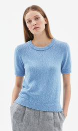 Vela S/Sleeve Crew Cameo Blue