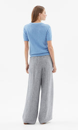 Vela S/Sleeve Crew Cameo Blue