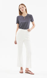Varenne Top Navy/White