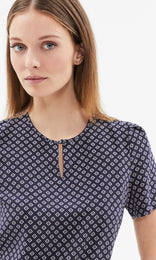 Varenne Top Navy/White