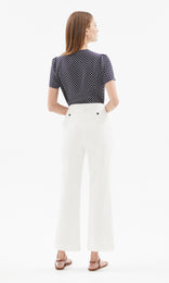 Varenne Top Navy/White