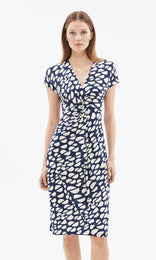 Terrazza Twist Front Dress Cobalt