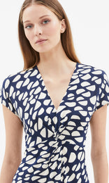 Terrazza Twist Front Dress Cobalt