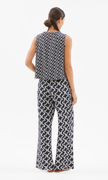 Marina Pant Navy/Ecru