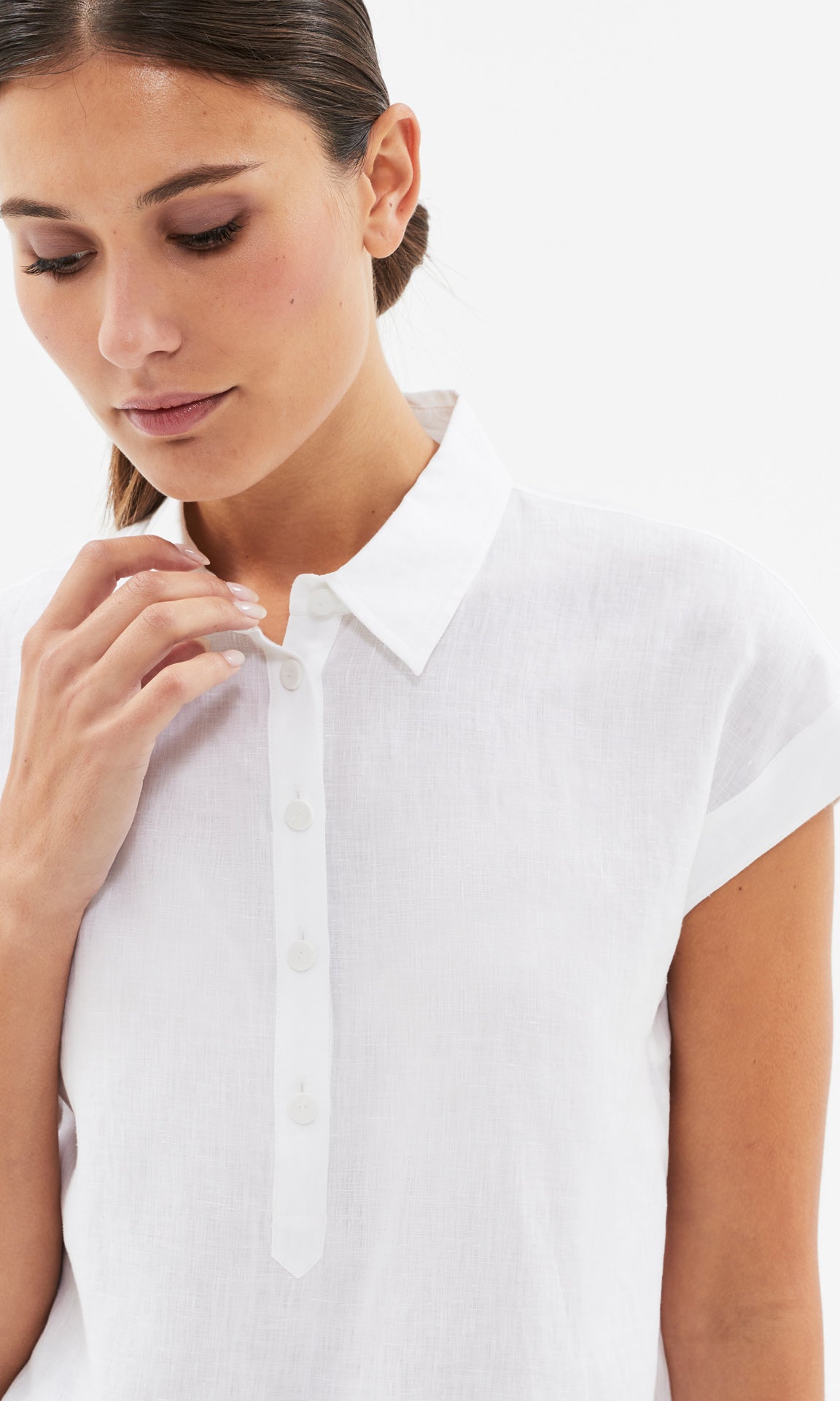 Monaco S/Less Top White