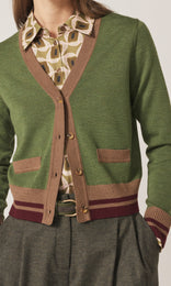 Kirkcaldy Vee Cardigan Moss