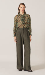 Acrea Tie Blouse Celadon