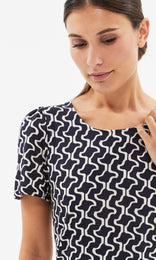 Luna T-shirt Navy/Ecru