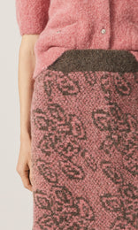 Orla Jacquard Skirt Pink/Choc
