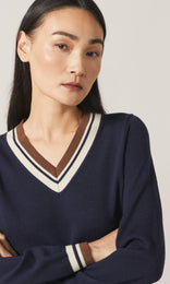 Kirkcaldy Vee Knit Navy