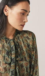 Acrea Tie Blouse Celadon