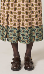 Primrose Pleated Skirt Olive
