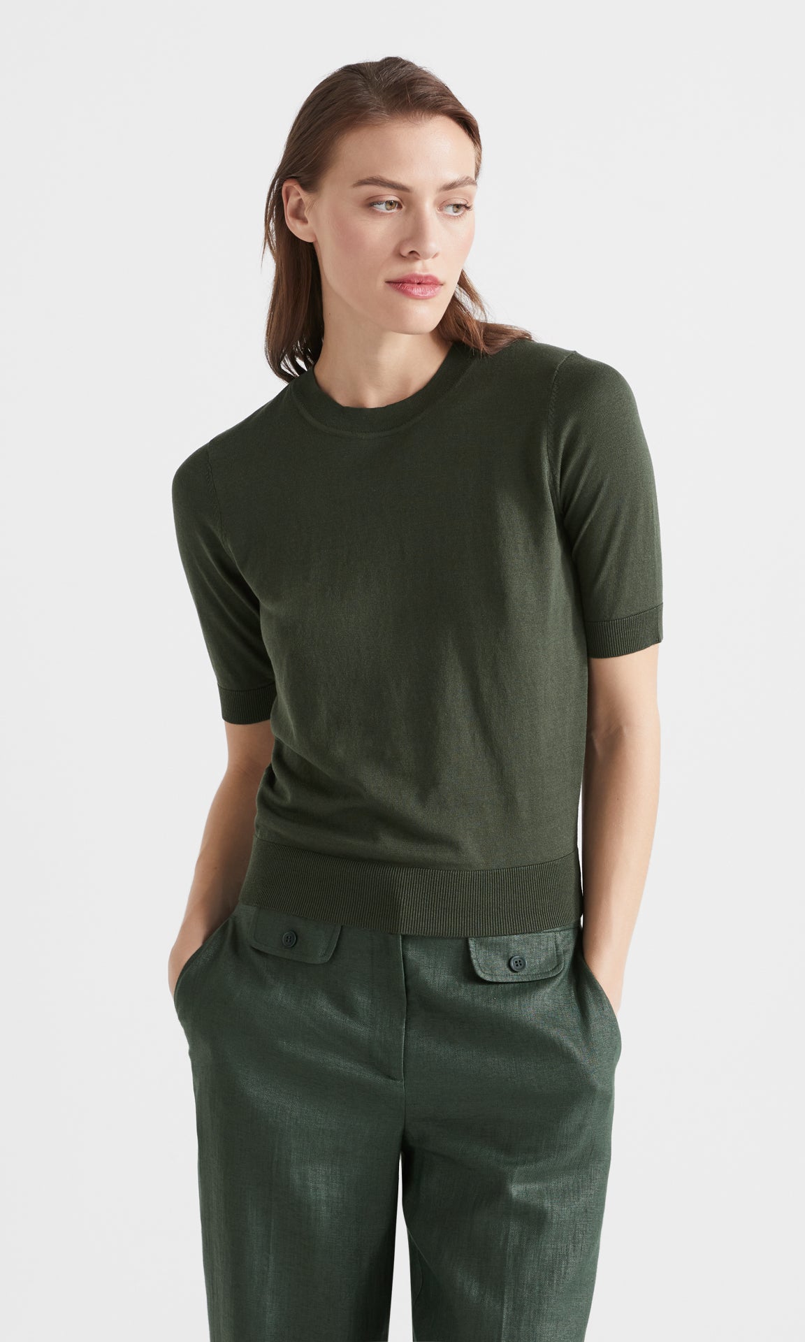 Vera S/S Crew Olive