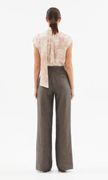 Vence Tie Front Top Antique Rose