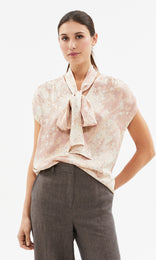 Vence Tie Front Top Antique Rose