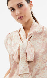 Vence Tie Front Top Antique Rose