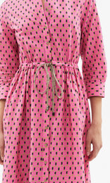Portofino Midi Dress Pink/Black