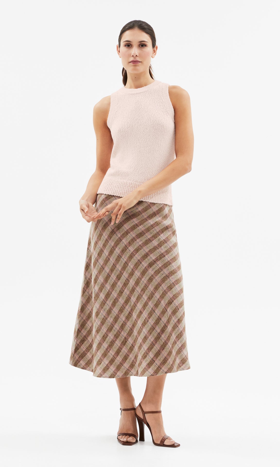 Centro Bias Skirt Camel