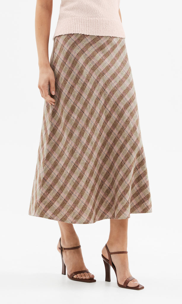 Centro Bias Skirt Camel