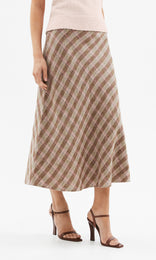Centro Bias Skirt Camel