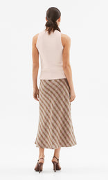 Centro Bias Skirt Camel