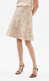 Wardour Bias Skirt Neutral/Rose