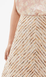 Wardour Bias Skirt Neutral/Rose