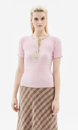 Piemonte Henley Soft Pink/Taupe