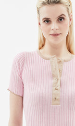 Piemonte Henley Soft Pink/Taupe