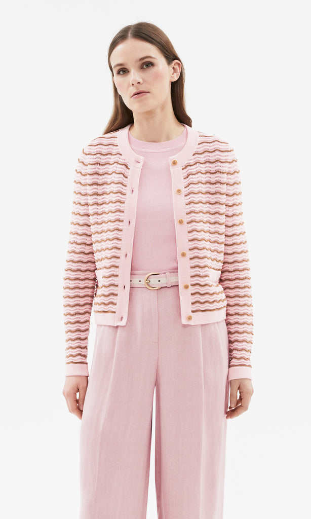 Dolce Cardigan Pink/Tan