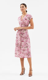 Giulia Twist Front Dress Antique Rose