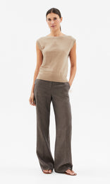 Piemonte Slouchy Vest Taupe